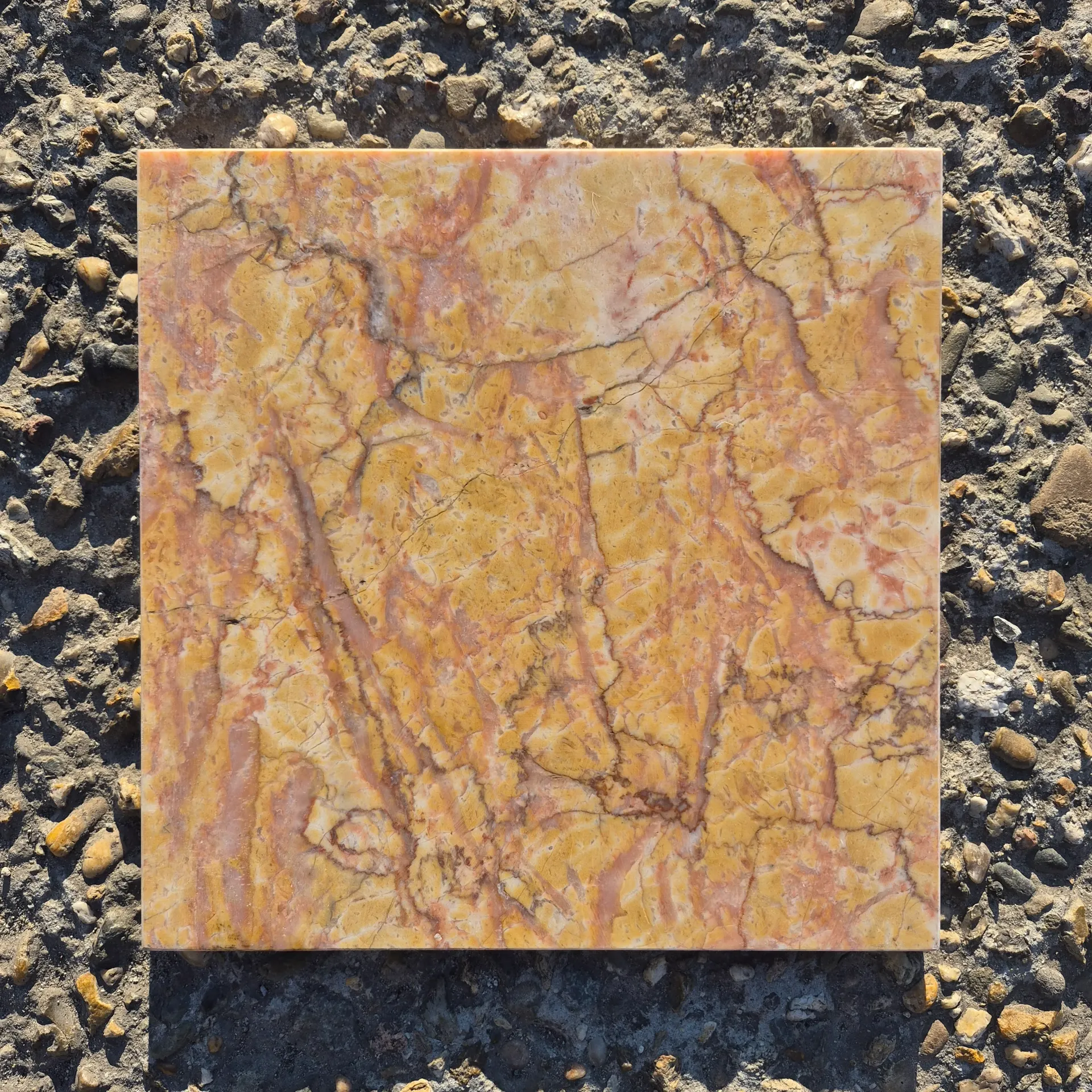Natuursteen tegels geel - 30,5x30,5 cm (/st)