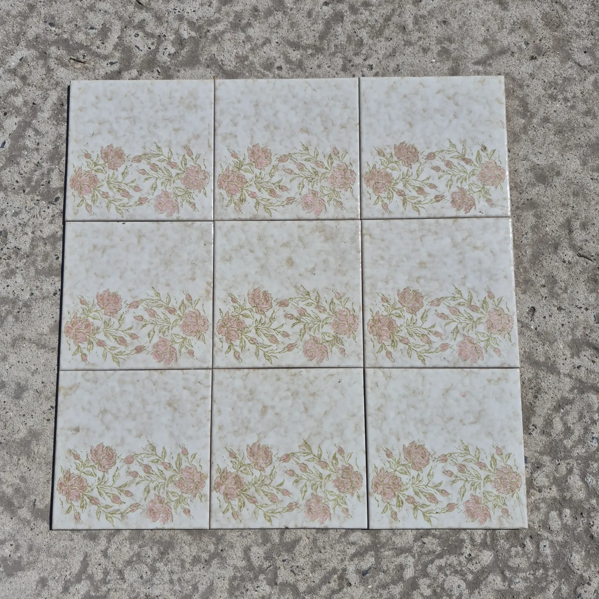 Vintage Italiaanse wandtegels 15x15cm