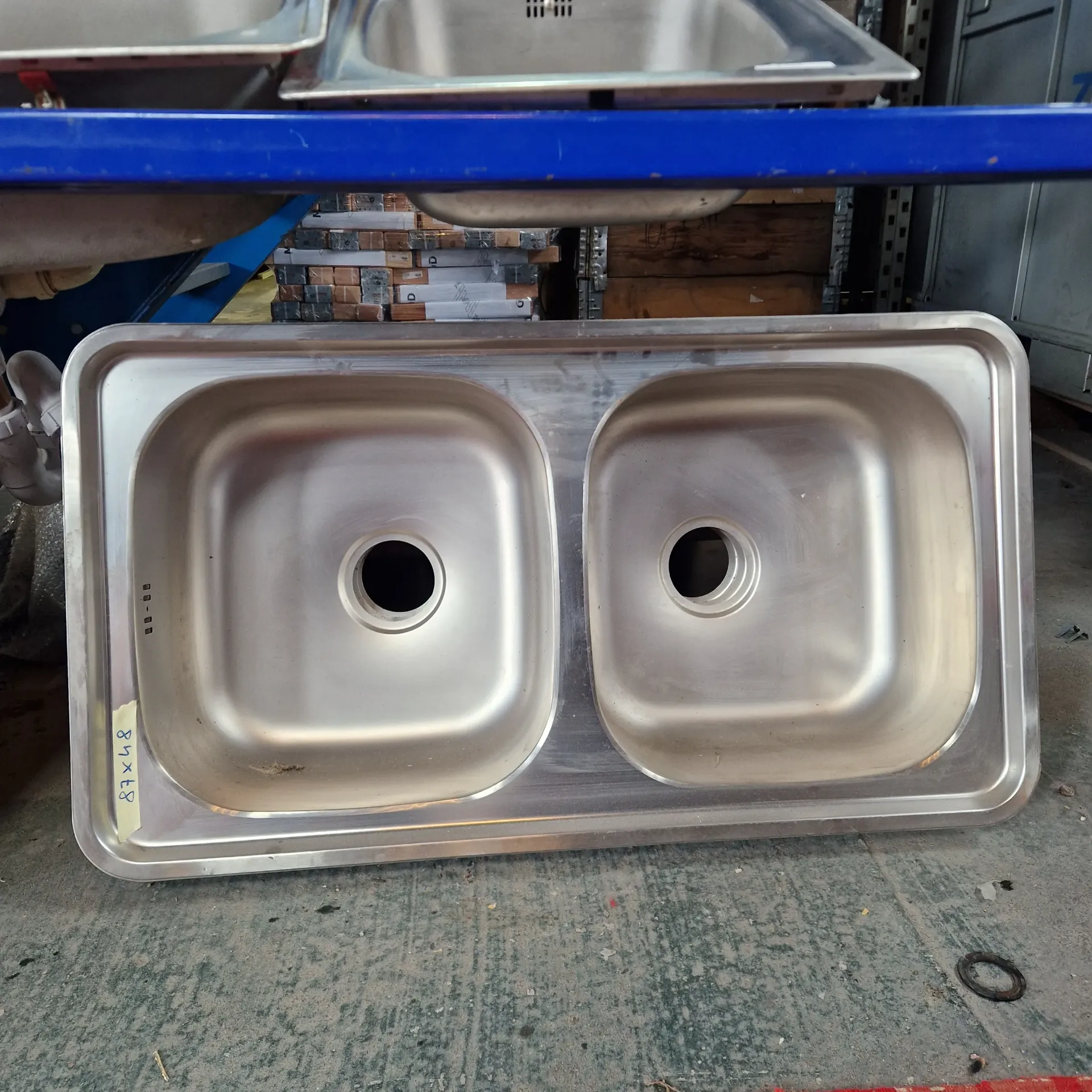 Inox dubbele spoelbak