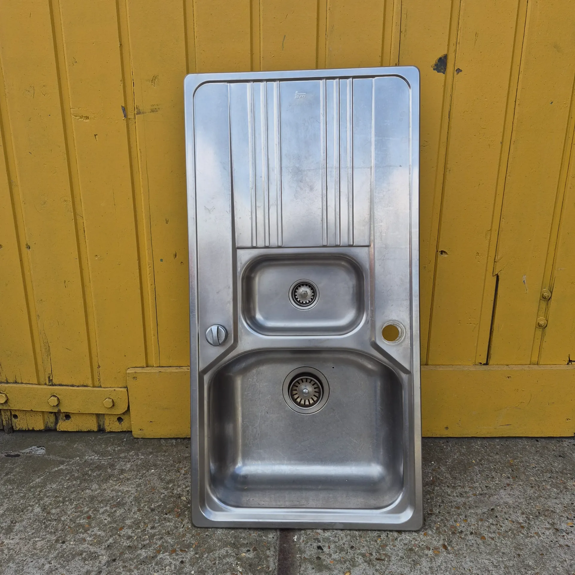 Inox dubbele spoelbak Teka - 50x98 cm